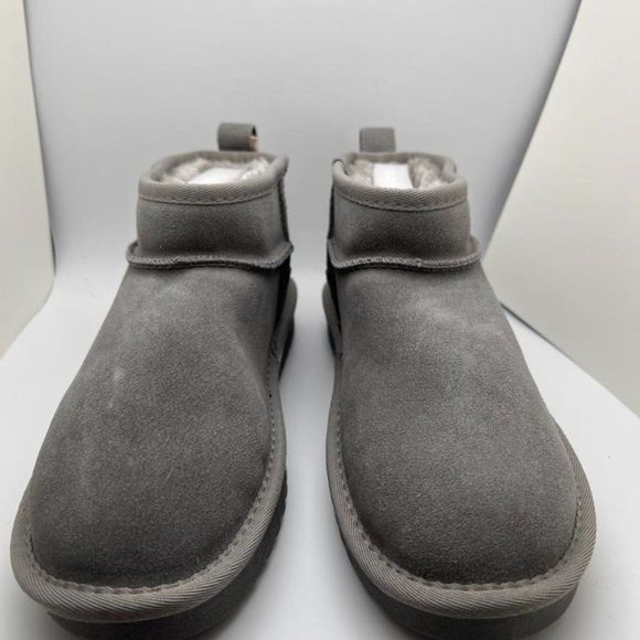 CUSHIONAIRE Women's COZY pull on boot +Memory Foam Grey 8 - Picture 3 of 5